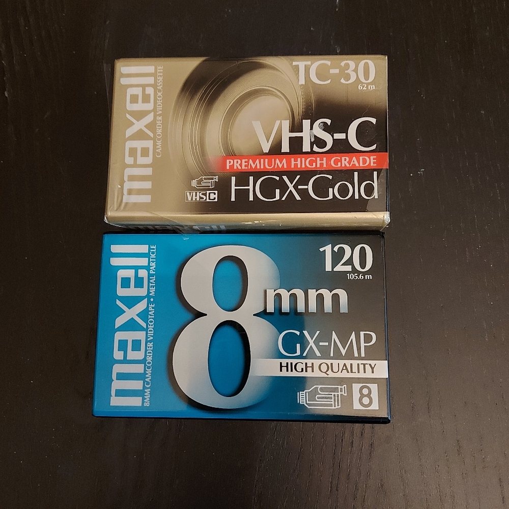 Maxell Lot 2 8mm GX-MP/TC-30 High Quality Camcorder Video Cassette Tape New